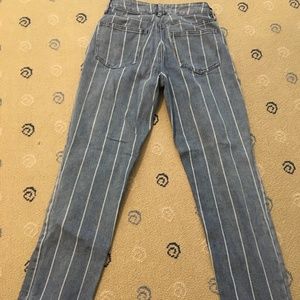PacSun stripped blue mom jeans